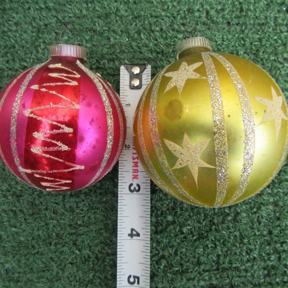 Set of 5 Lanissa West Germany Mercury Glass Ball Christmas Ornaments - Picture 6 of 7